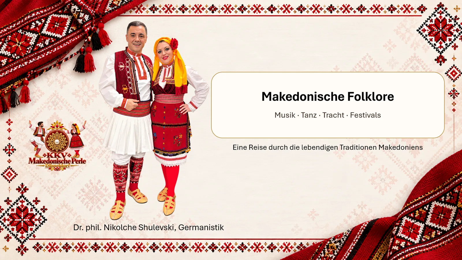 Насловна страница на презентацијата „Makedonische Folklore“